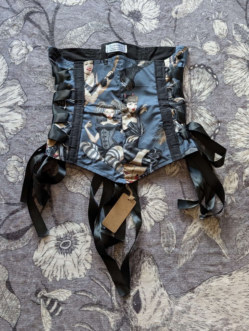 Goth Girl Underbust Corset Top - Picture 1 of 4